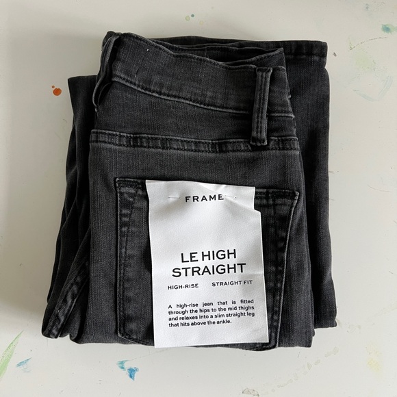 Frame Le High Straight Grey Wash NWT - Picture 8 of 8